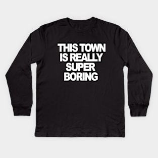 badison this town Kids Long Sleeve T-Shirt